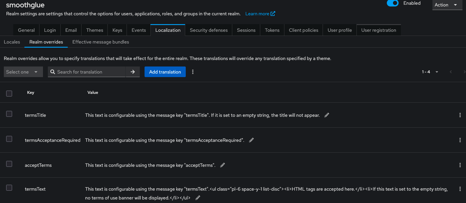 Example Terms of Use Banner Realm
Configuration